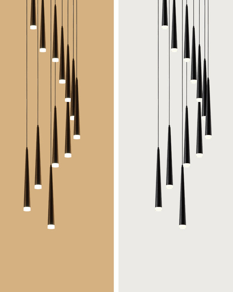 Diff Cone Spiral Staircase Chandelier-DF2204