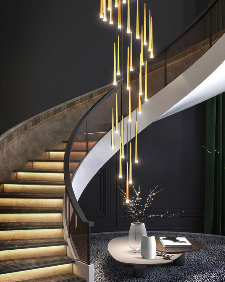 Diff Cone Spiral Staircase Chandelier-DF2204
