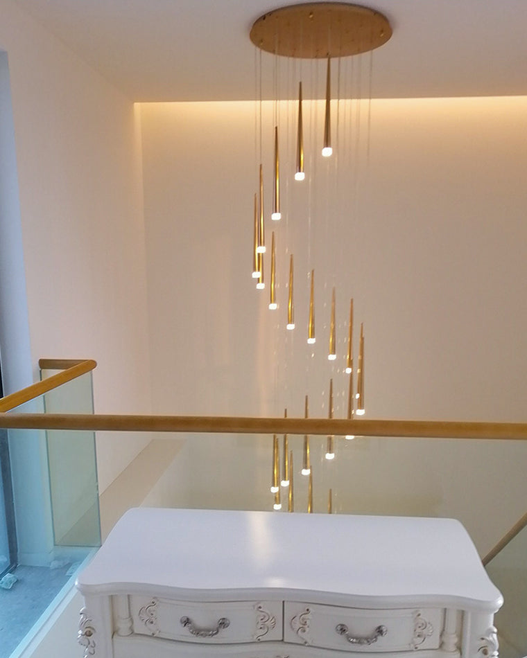 Diff Cone Spiral Staircase Chandelier-DF2204