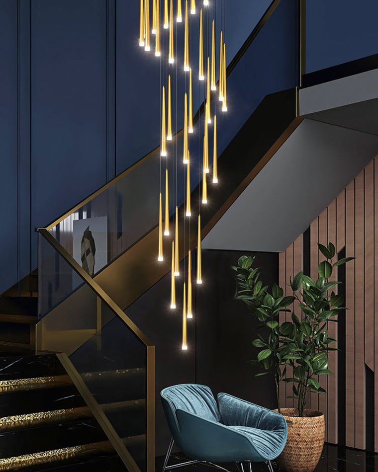 Diff Cone Spiral Staircase Chandelier-DF2204