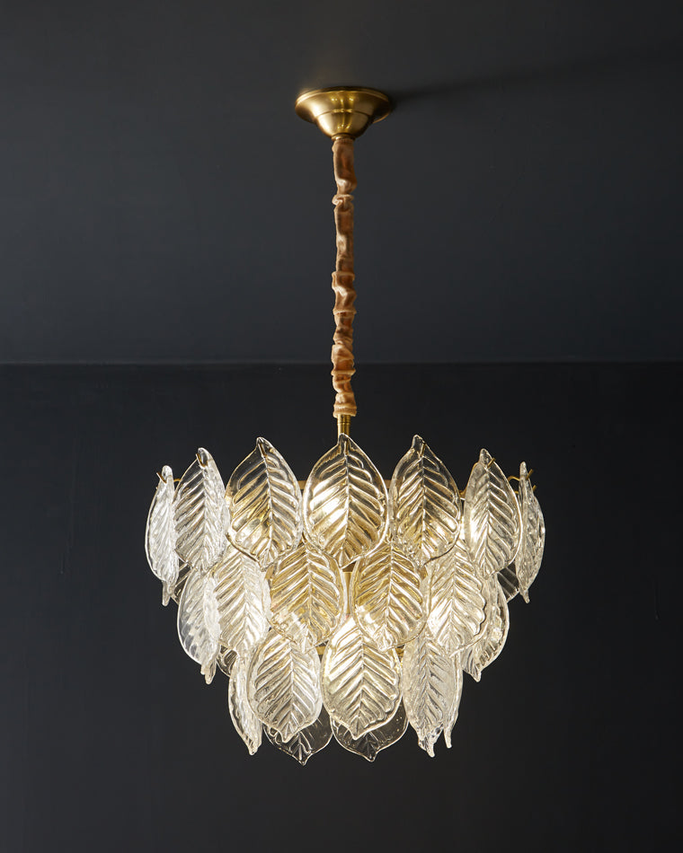 Diff Tiered Glass Leaf Chandelier-DF2209