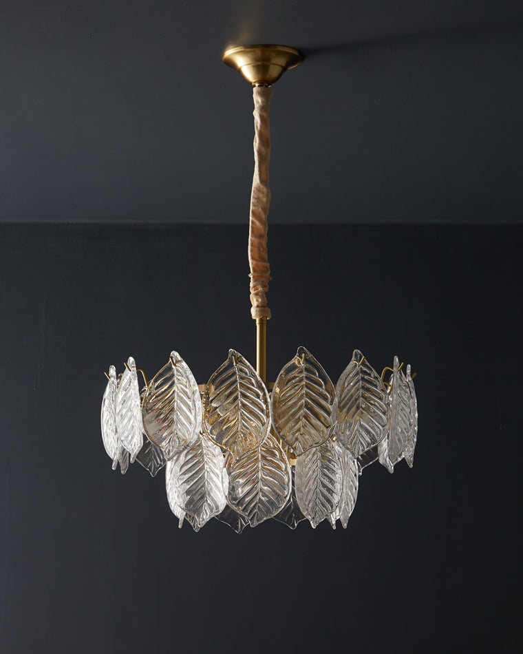 Diff Tiered Glass Leaf Chandelier-DF2209