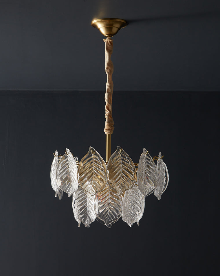 Diff Tiered Glass Leaf Chandelier-DF2209