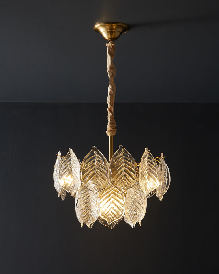 Diff Tiered Glass Leaf Chandelier-DF2209