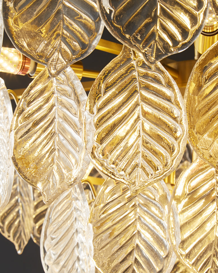 Diff Tiered Glass Leaf Chandelier-DF2209