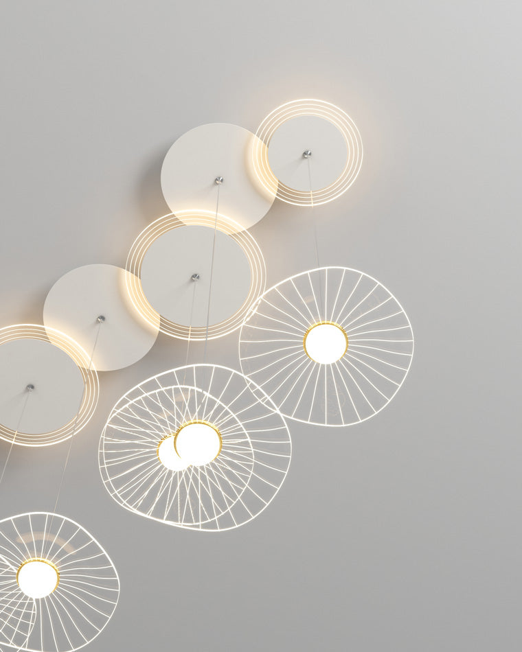 Diff Lotus Flower Staggered Chandelier-DF2212