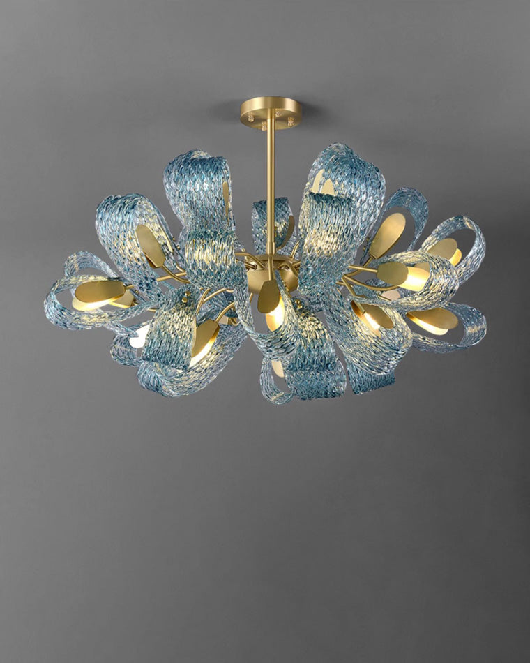 Diff Peacock Leaf Glass Chandelier-DF2213