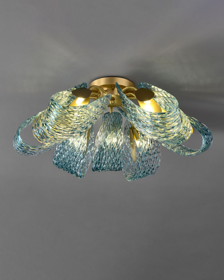 Diff Peacock Leaf Glass Chandelier-DF2213
