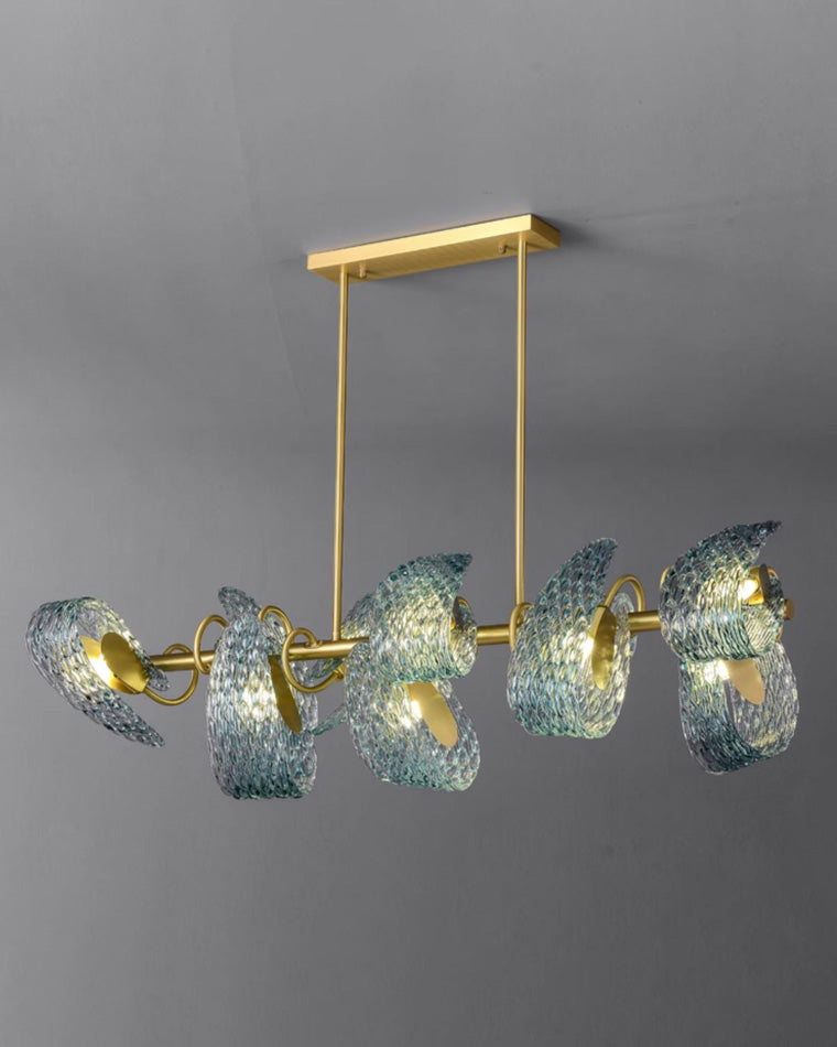 Diff Peacock Leaf Glass Chandelier-DF2213