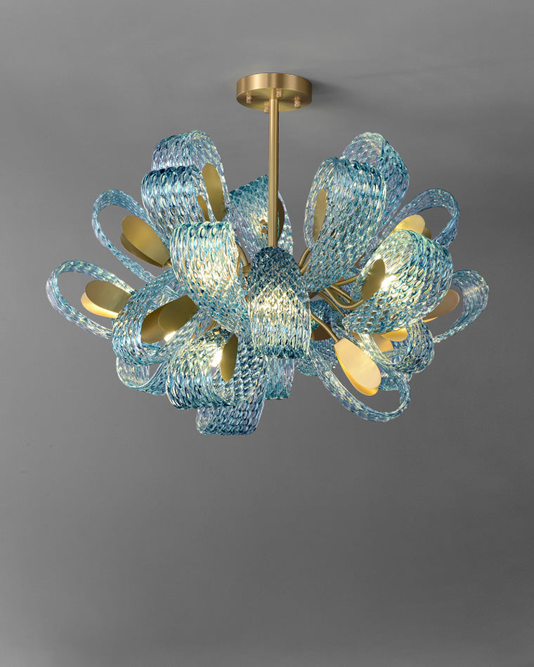 Diff Peacock Leaf Glass Chandelier-DF2213