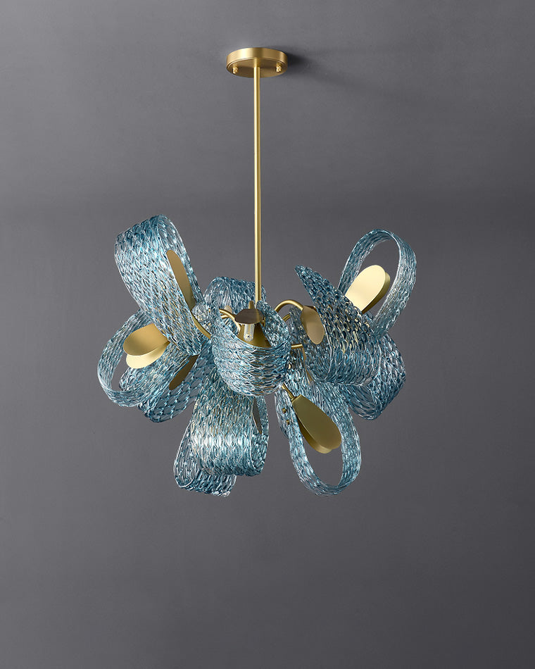 Diff Peacock Leaf Glass Chandelier-DF2213