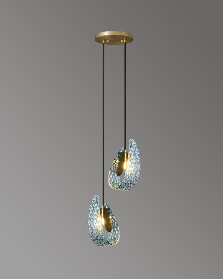 Diff Peacock Leaf Glass Chandelier-DF2213