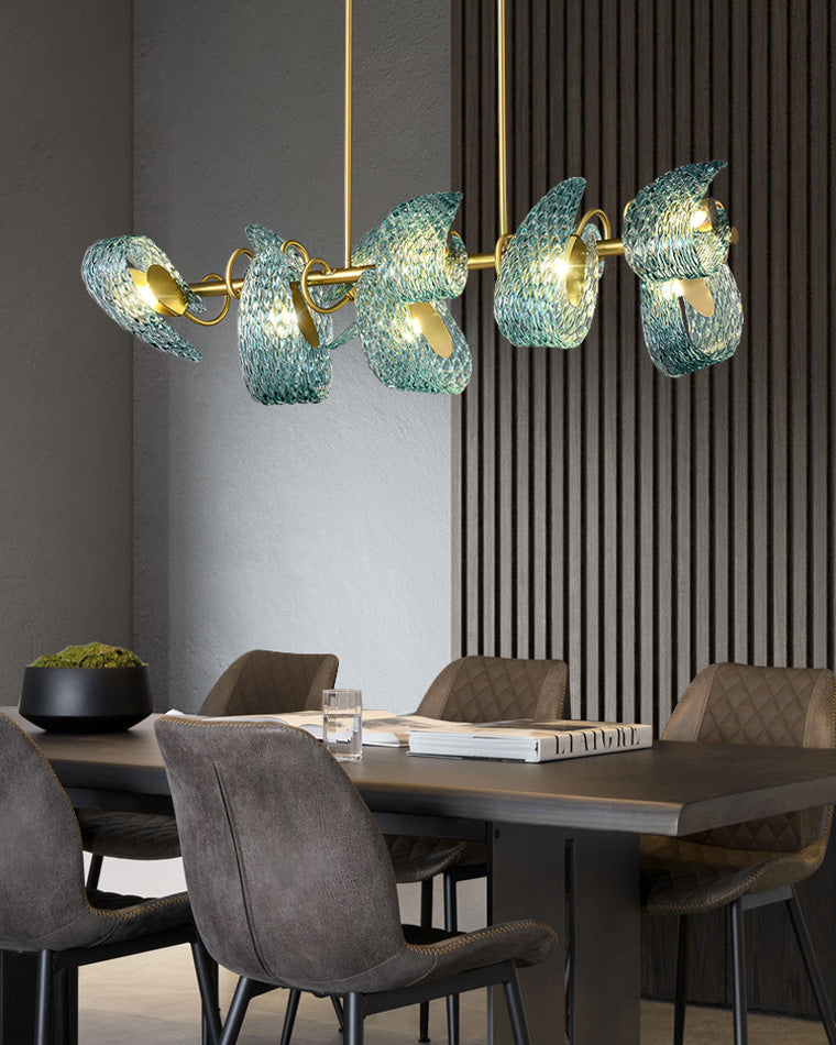 Diff Peacock Leaf Glass Chandelier-DF2213
