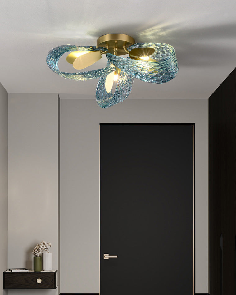 Diff Peacock Leaf Glass Chandelier-DF2213