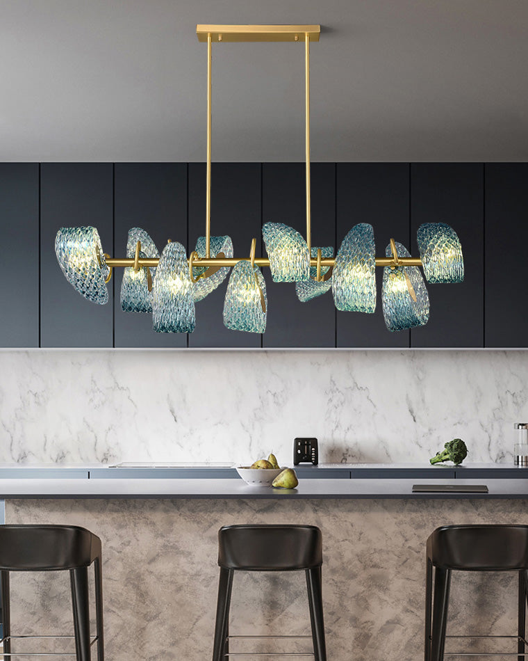 Diff Peacock Leaf Glass Chandelier-DF2213