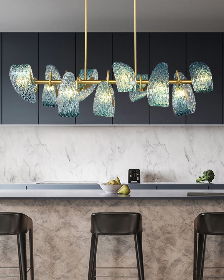 Diff Peacock Leaf Glass Chandelier-DF2213