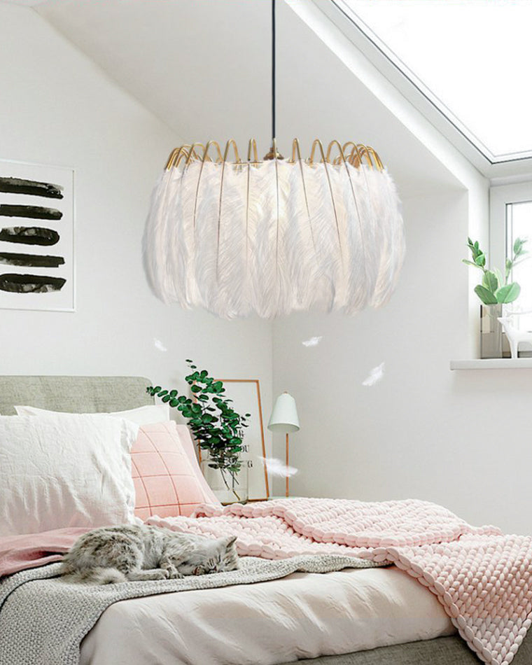 Diff Feather Round Chandelier-DF2215
