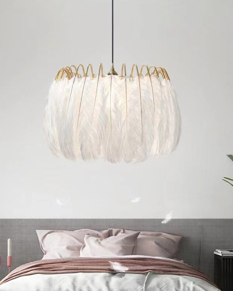 Diff Feather Round Chandelier-DF2215