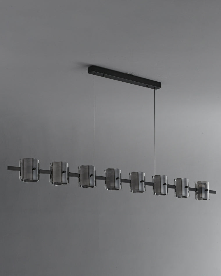 Diff Glass Brass Linear Chandelier-DF2219A