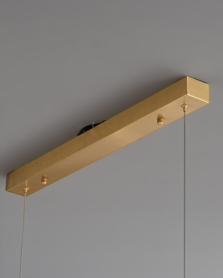 Diff Glass Brass Linear Chandelier-DF2219A