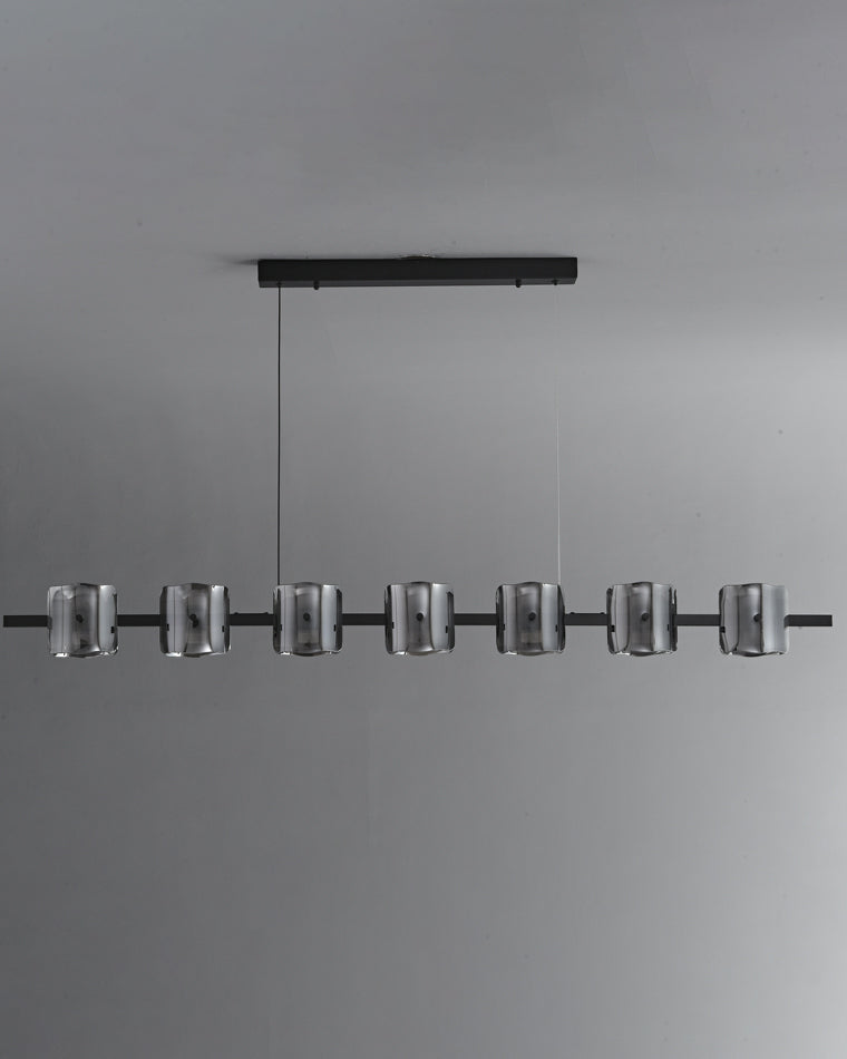 Diff Glass Brass Linear Chandelier-DF2219A