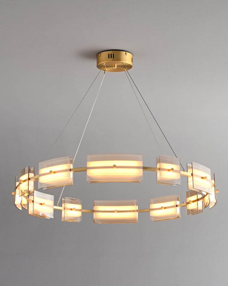 Diff Tiered Circles Glass Chandelier-DF2220