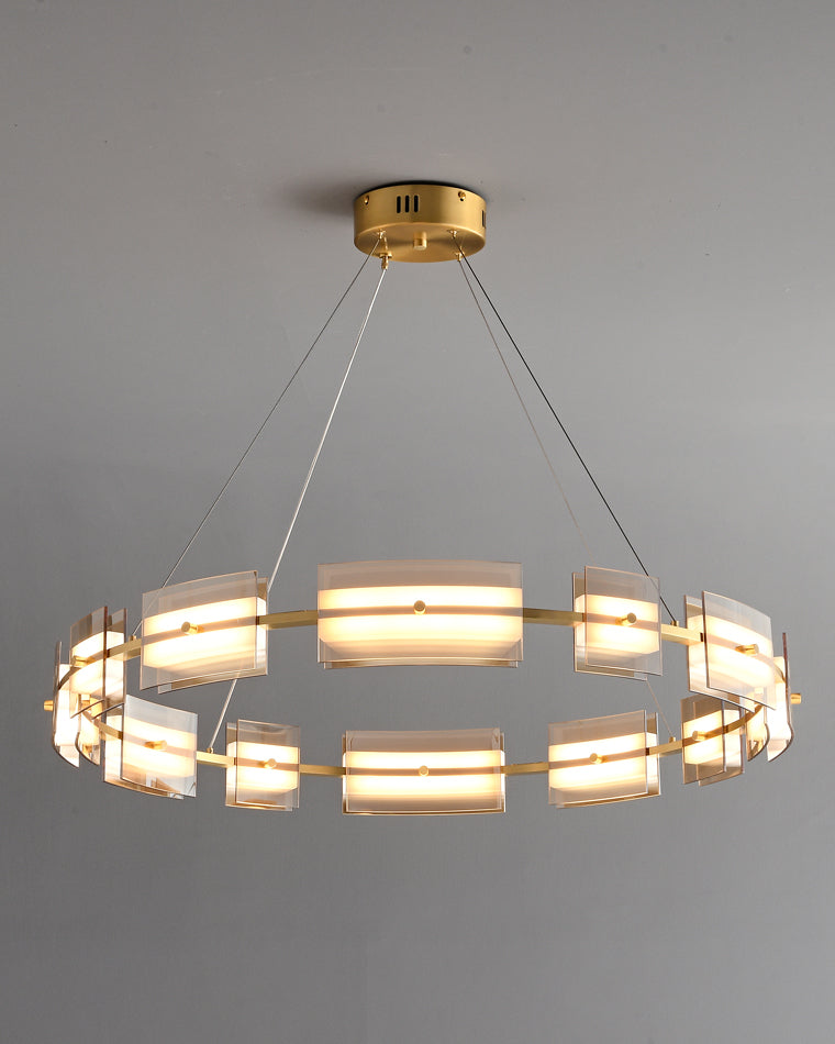 Diff Tiered Circles Glass Chandelier-DF2220