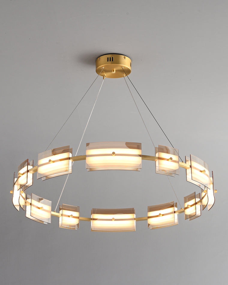 Diff Tiered Circles Glass Chandelier-DF2220