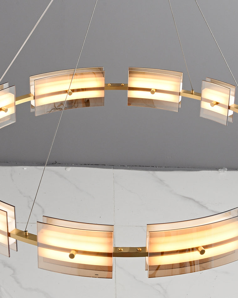 Diff Tiered Circles Glass Chandelier-DF2220