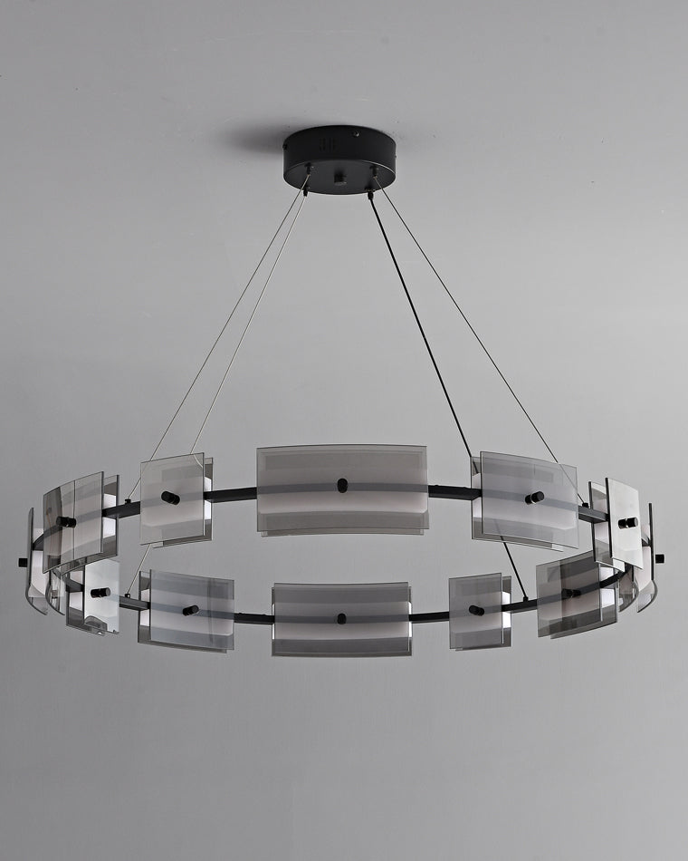 Diff Tiered Circles Glass Chandelier-DF2220