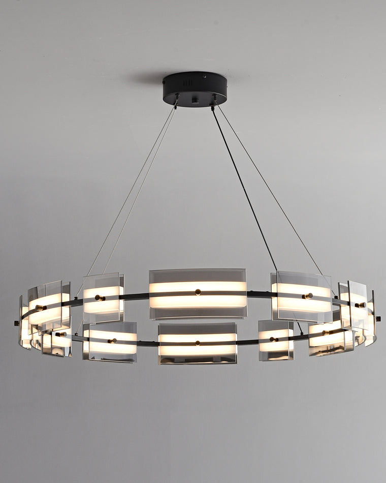 Diff Tiered Circles Glass Chandelier-DF2220