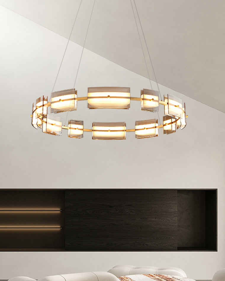 Diff Tiered Circles Glass Chandelier-DF2220