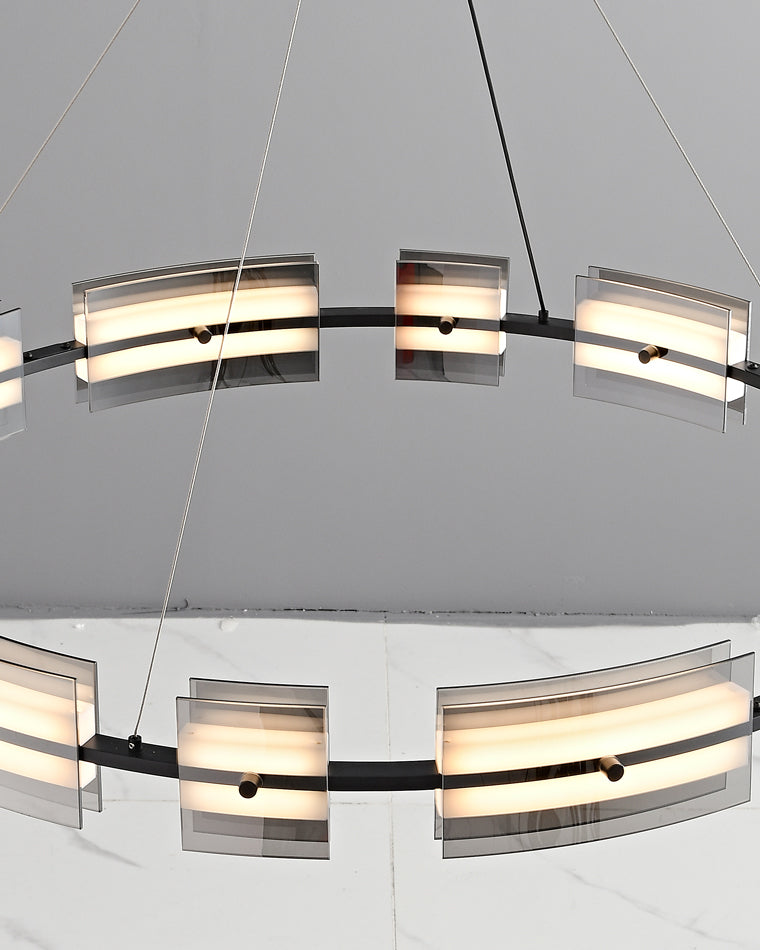 Diff Tiered Circles Glass Chandelier-DF2220