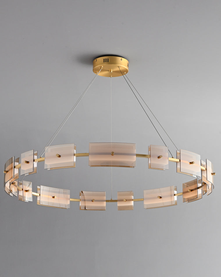 Diff Tiered Circles Glass Chandelier-DF2220