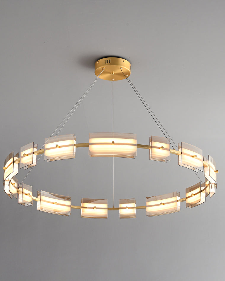 Diff Tiered Circles Glass Chandelier-DF2220