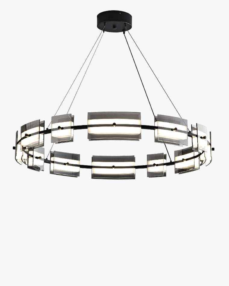 Diff Tiered Circles Glass Chandelier-DF2220