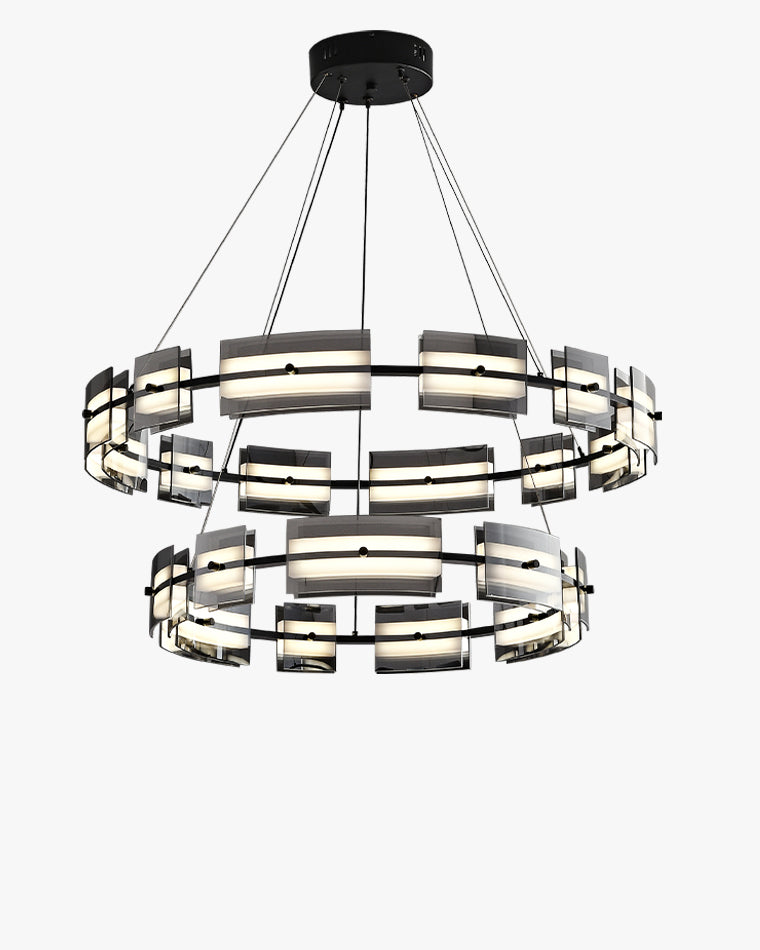 Diff Tiered Circles Glass Chandelier-DF2220