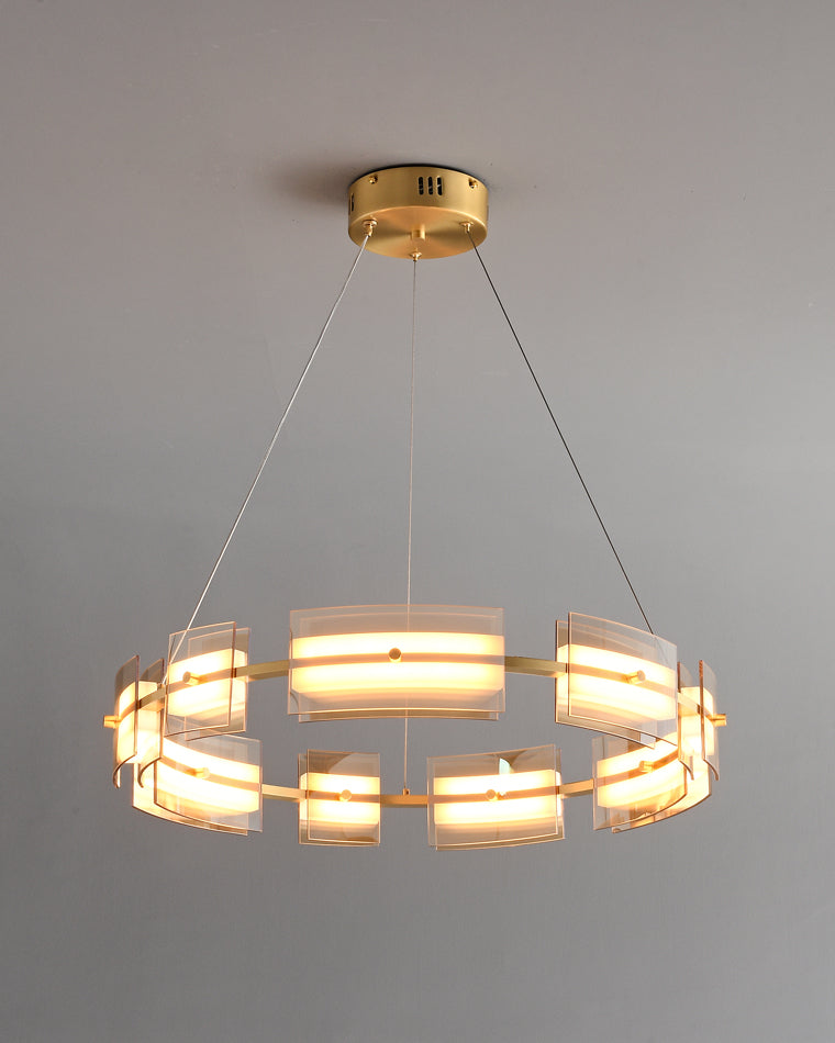 Diff Tiered Circles Glass Chandelier-DF2220