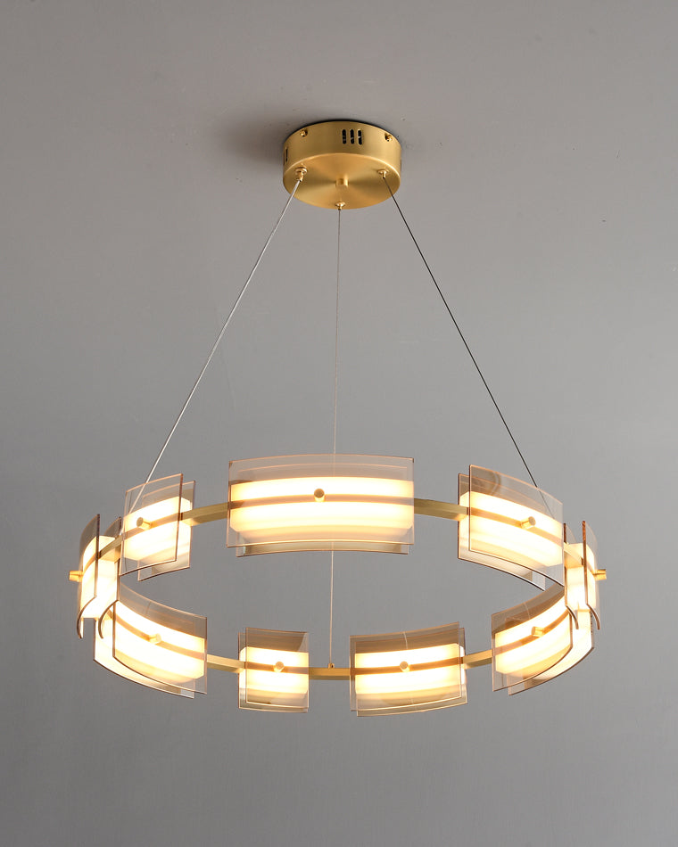 Diff Tiered Circles Glass Chandelier-DF2220