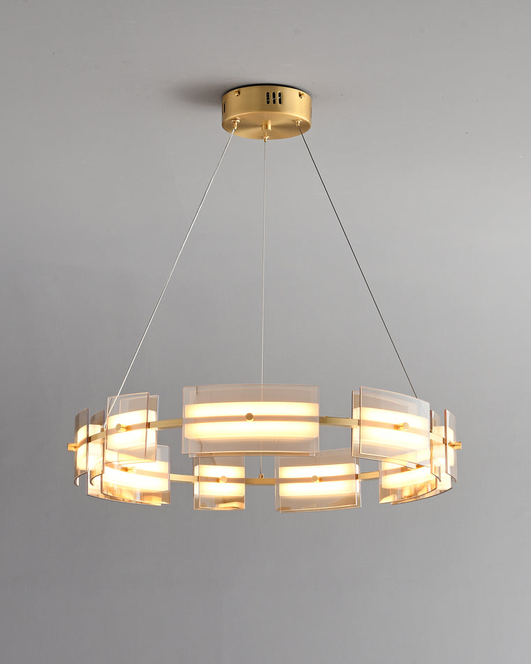 Diff Tiered Circles Glass Chandelier-DF2220