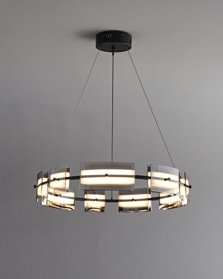 Diff Tiered Circles Glass Chandelier-DF2220