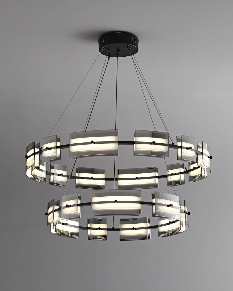 Diff Tiered Circles Glass Chandelier-DF2220