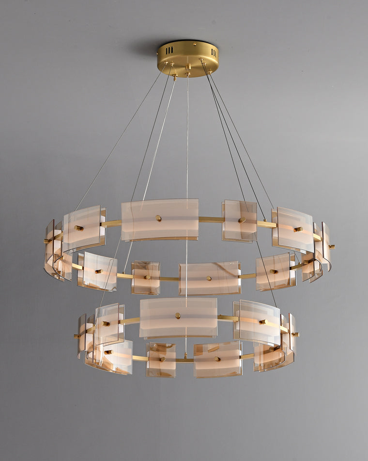 Diff Tiered Circles Glass Chandelier-DF2220