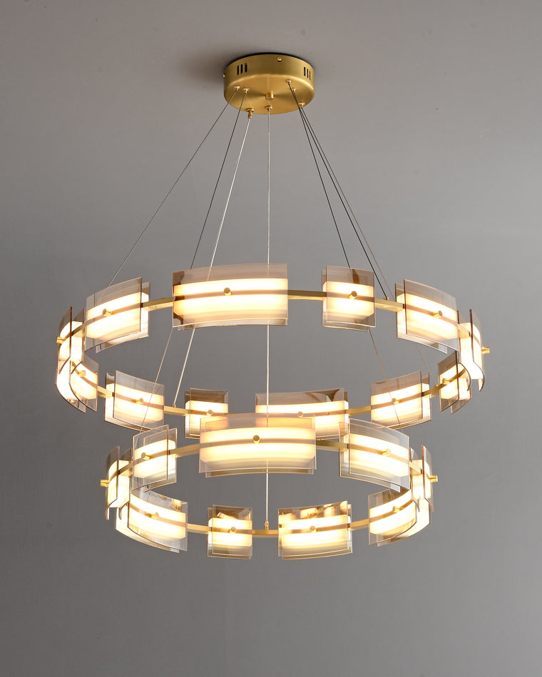 Diff Tiered Circles Glass Chandelier-DF2220