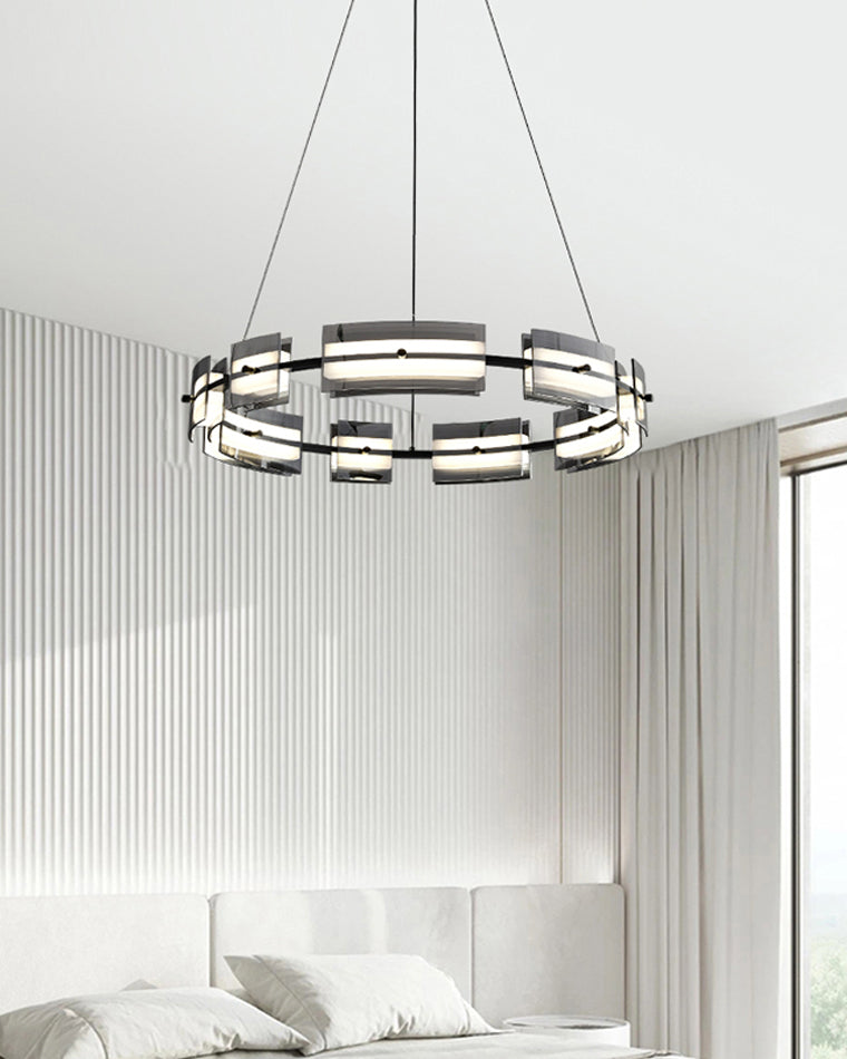 Diff Tiered Circles Glass Chandelier-DF2220