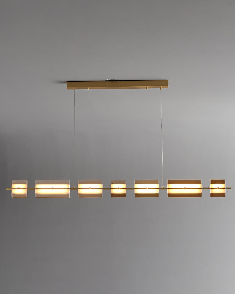 Diff Amber/Smoked Glass Linear Chandelier-DF2221
