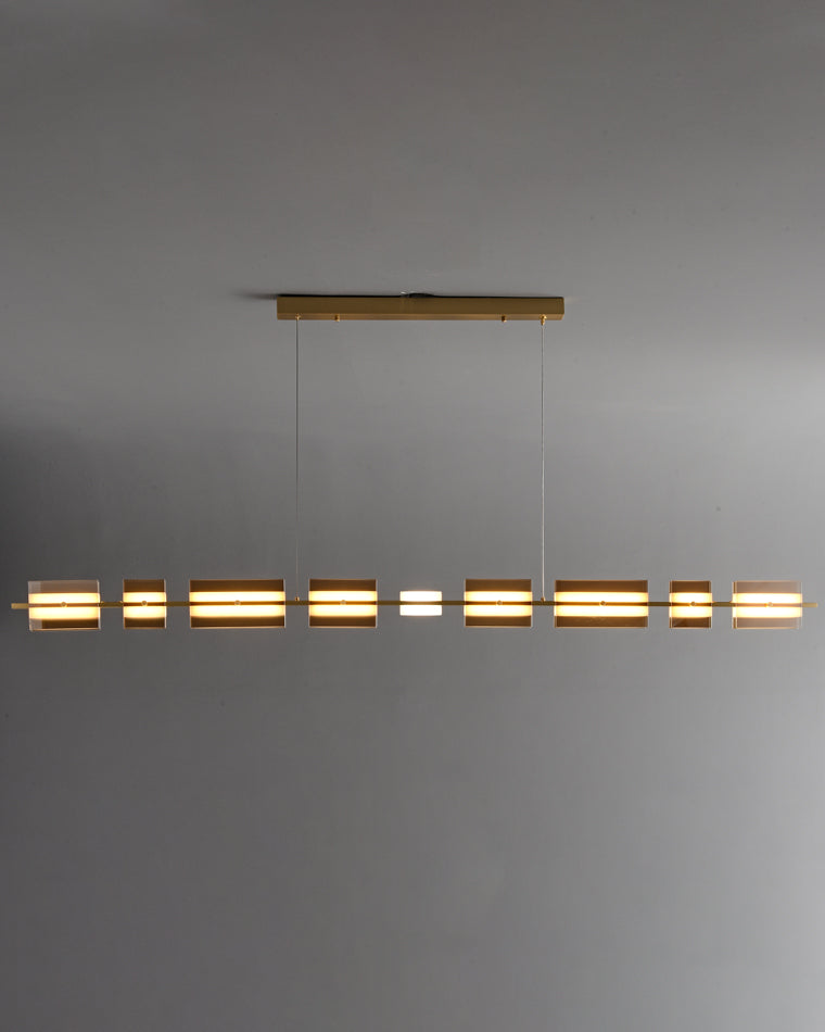 Diff Amber/Smoked Glass Linear Chandelier-DF2221