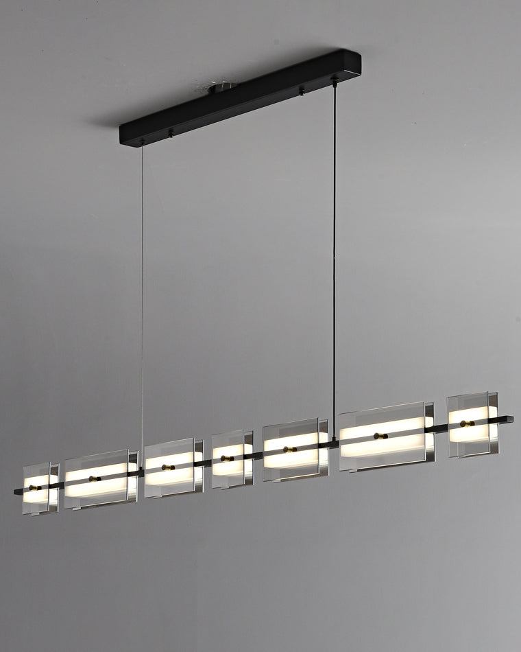 Diff Amber/Smoked Glass Linear Chandelier-DF2221