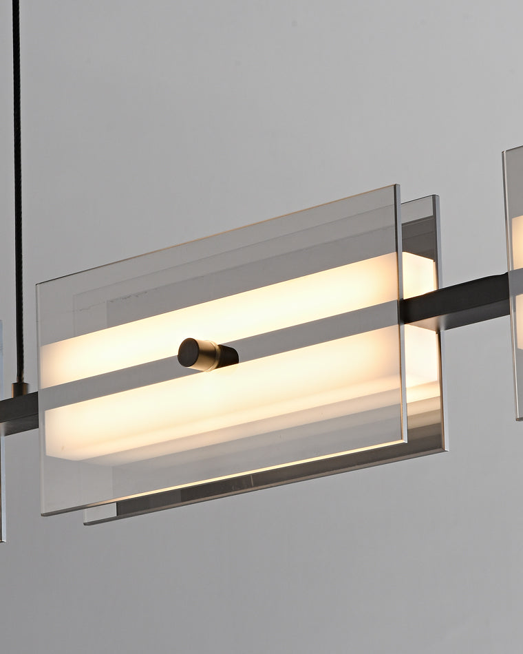 Diff Amber/Smoked Glass Linear Chandelier-DF2221