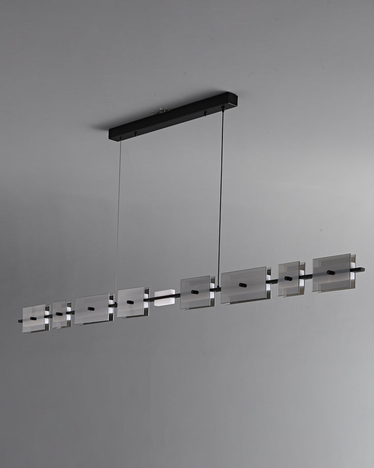 Diff Amber/Smoked Glass Linear Chandelier-DF2221